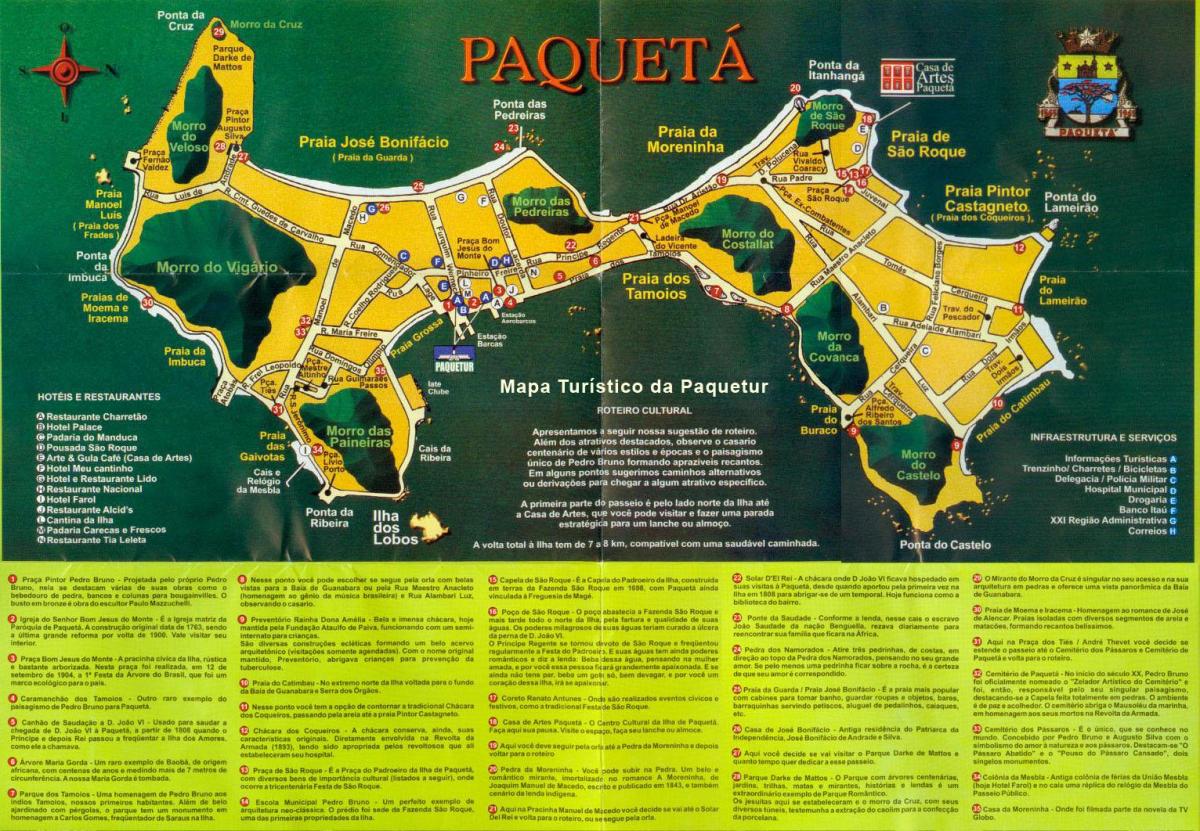 Kort over Paquetá