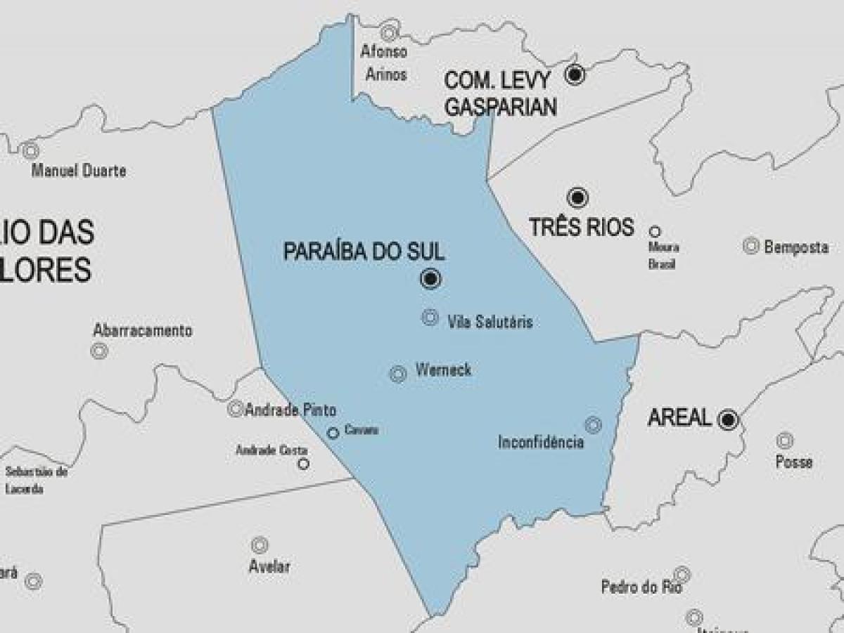Kort Paraiba do Sul kommune