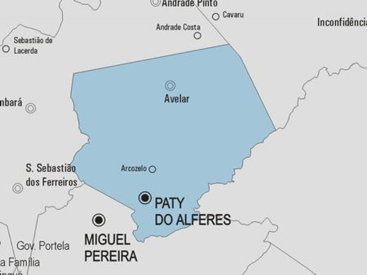 Kort af Paty gøre Alferes kommune