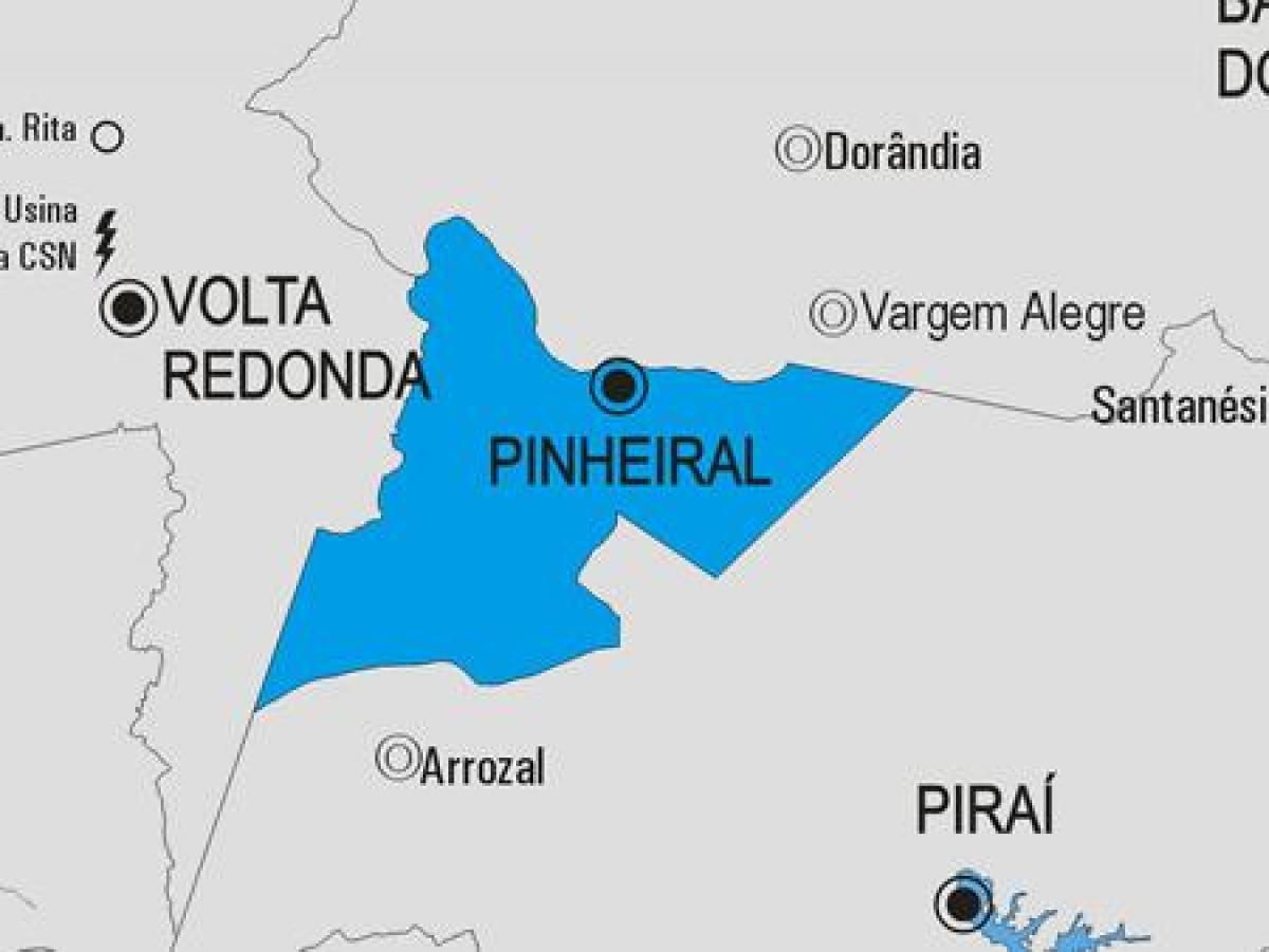 Kort over Pinheiral kommune