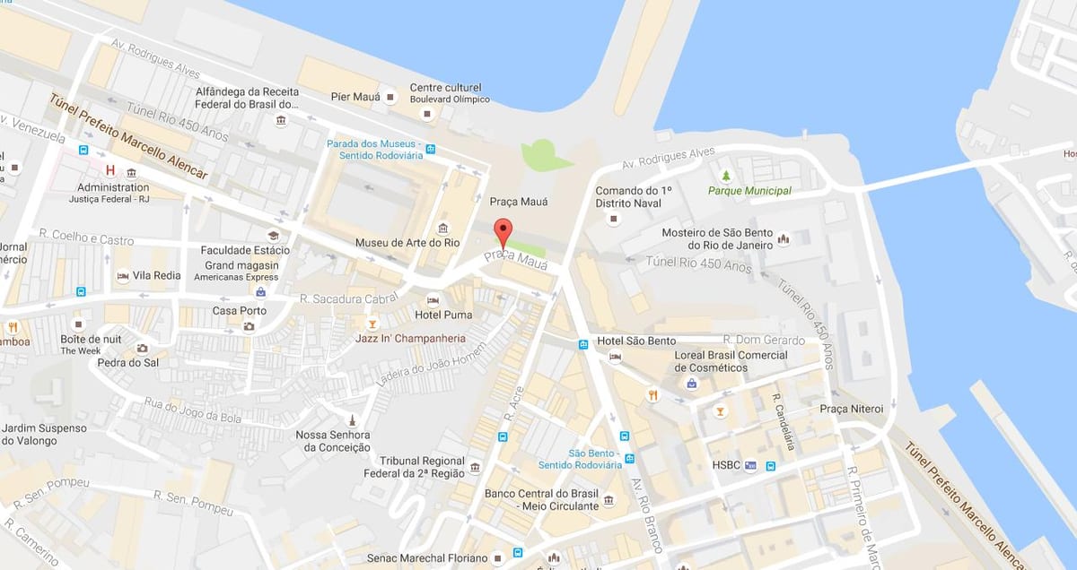 Kort over Praça Mauá