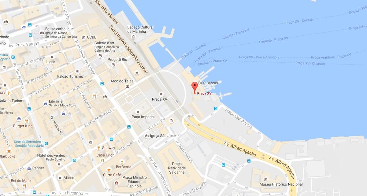 Kort over Praça Quinze