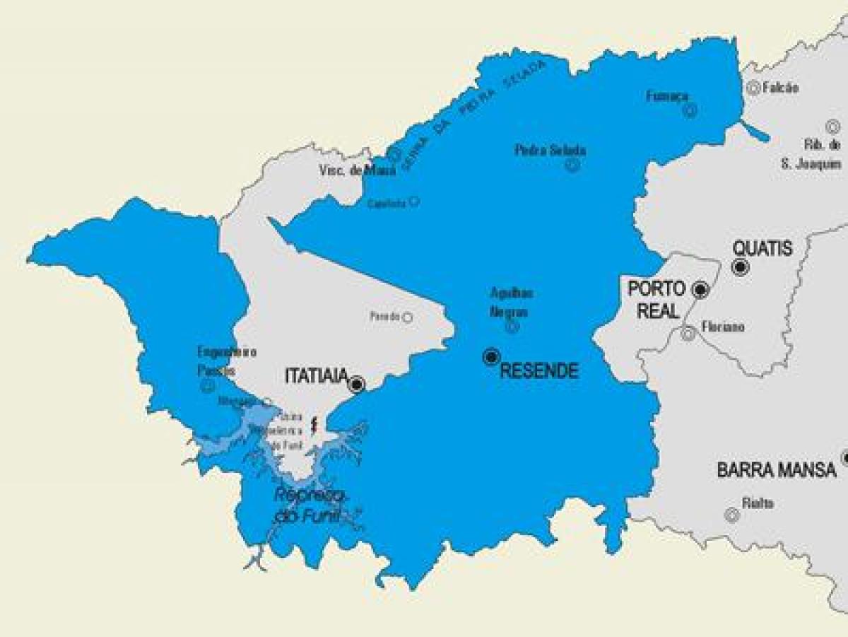 Kort over Resende kommune