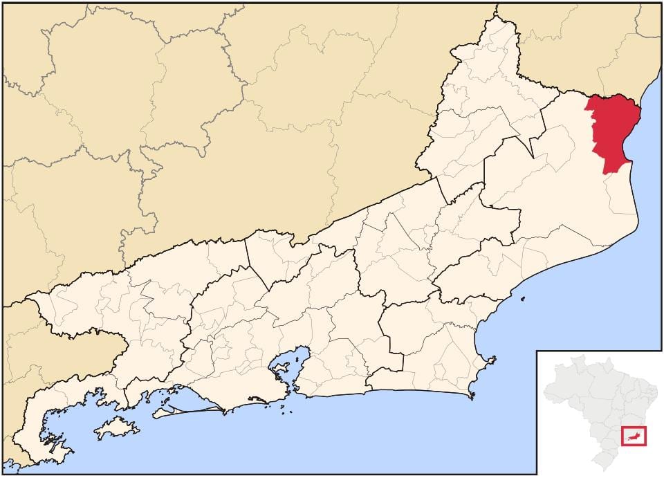 Kort over São Francisco de Itabapoana