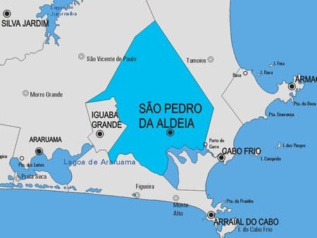 Kort over São Pedro da Aldeia kommune