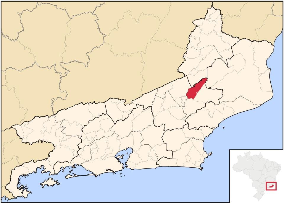 Kort over São Sebastião do Alto