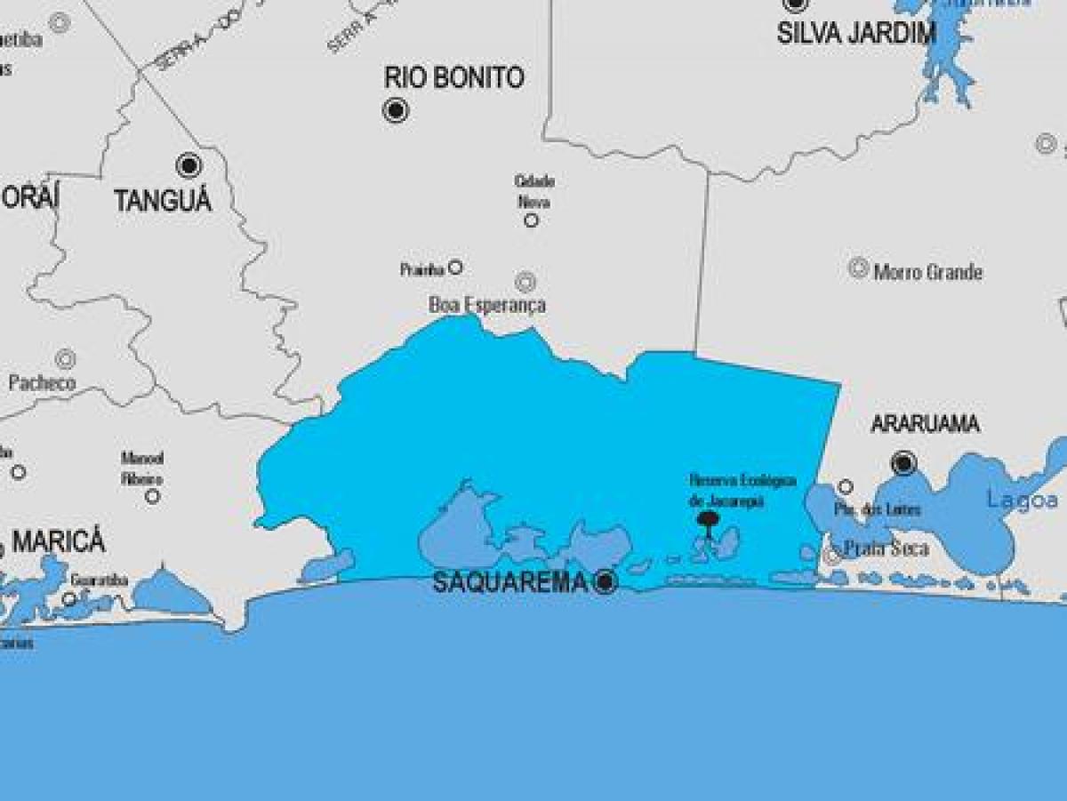 Kort over Saquarema kommune