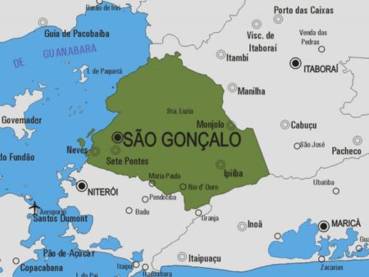 Kort over São Gonçalo kommune