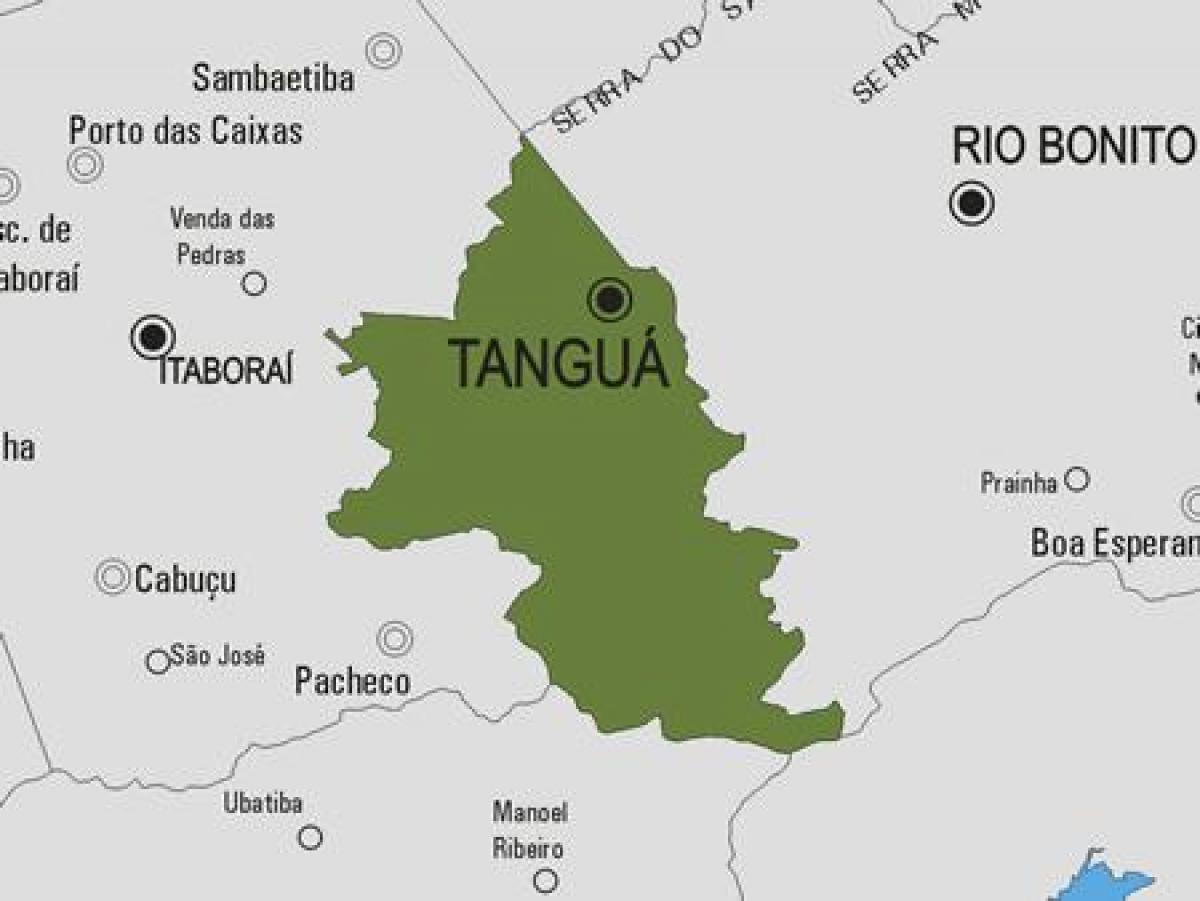 Kort over Tanguá kommune