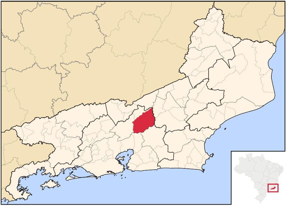 Kort over Teresópolis