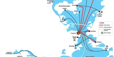 Kort over Færgen Rio de Janeiro