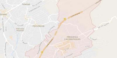 Kort over Freguesia de Jacarepaguá