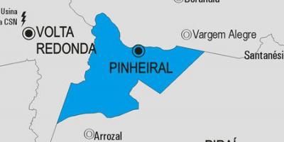 Kort over Pinheiral kommune